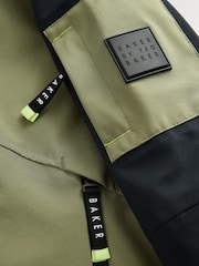 Khaki-Grün/Schwarz - Baker by Ted Baker Shower Resistant Colourblock Coat - Bild 13 von 13