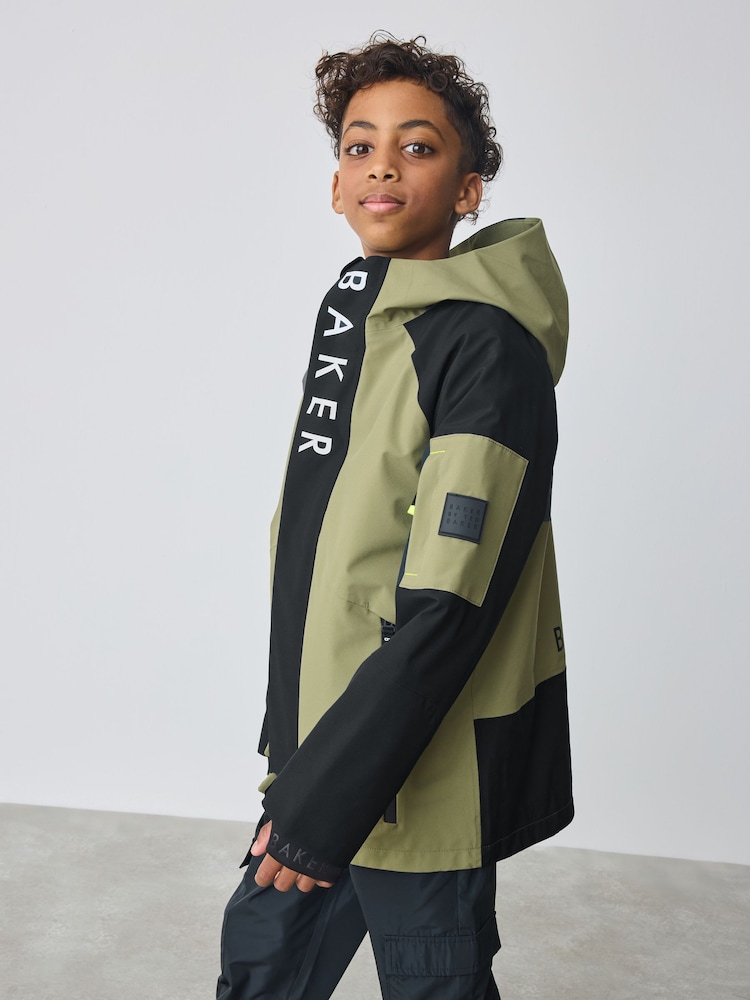 Khaki-Grün/Schwarz - Baker by Ted Baker Shower Resistant Colourblock Coat - Bild 2 von 13 Khaki-Grün/Schwarz - Baker by Ted Baker Shower Resistant Colourblock Coat - Bild 2 von 13