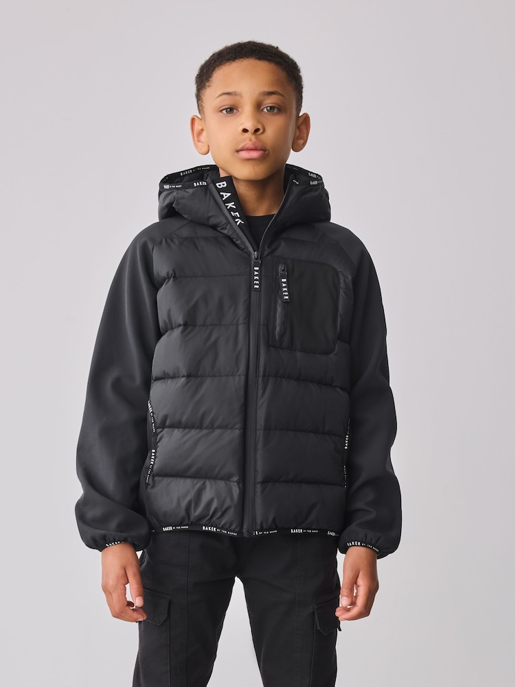 Baker by Ted Baker Shower Resistant Neoprene Padded Black Jacket - Image 2 of 14