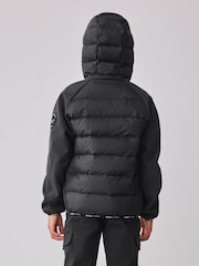 Baker by Ted Baker Shower Resistant Neoprene Padded Black Jacket - Image 4 of 14