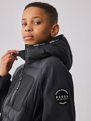 Baker by Ted Baker Shower Resistant Neoprene Padded Black Jacket - Image 5 of 14