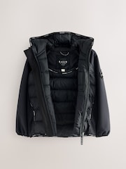 Baker by Ted Baker Shower Resistant Neoprene Padded Black Jacket - Image 9 of 14