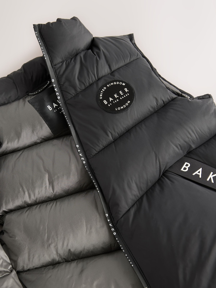 Baker by Ted Baker Shower Resistant Padded Black Gilet - Image 12 of 12