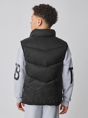 Baker by Ted Baker Shower Resistant Padded Black Gilet - Image 3 of 12