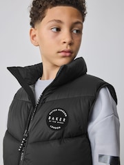 Baker by Ted Baker Shower Resistant Padded Black Gilet - Image 4 of 12