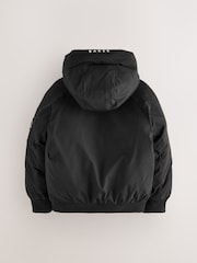 Baker by Ted Baker Shower Resistant Padded Bomber Black Coat - Image 11 of 15