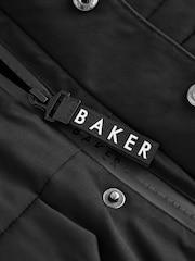 Baker by Ted Baker Shower Resistant Padded Bomber Black Coat - Image 12 of 15