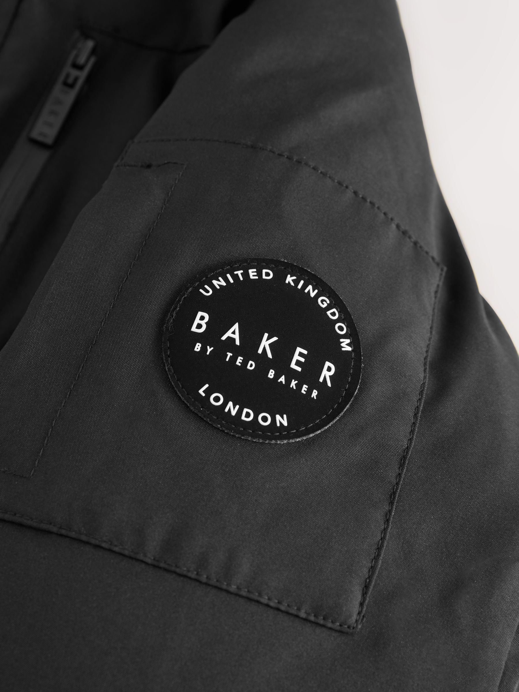 Buy Baker by Ted Baker Shower Resistant Padded Bomber Black Coat