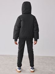 Baker by Ted Baker Shower Resistant Padded Bomber Black Coat - Image 2 of 15