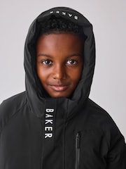 Baker by Ted Baker Shower Resistant Padded Bomber Black Coat - Image 5 of 15