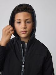 Baker by Ted Baker Shower Resistant Padded Bomber Black Coat - Image 5 of 15