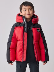 Baker By Ted Baker Shower Resistant Colourblock Padded Jackets - Image 2 of 14