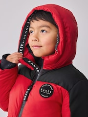Baker By Ted Baker Shower Resistant Colourblock Padded Jackets - Image 4 of 14