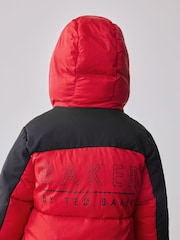 Baker By Ted Baker Shower Resistant Colourblock Padded Jackets - Image 5 of 14