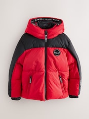 Baker By Ted Baker Shower Resistant Colourblock Padded Jackets - Image 8 of 14