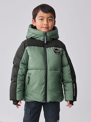 Baker By Ted Baker Shower Resistant Colourblock Padded Jackets - Image 2 of 13