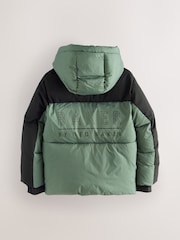 Baker By Ted Baker Shower Resistant Colourblock Padded Jackets - Image 8 of 13