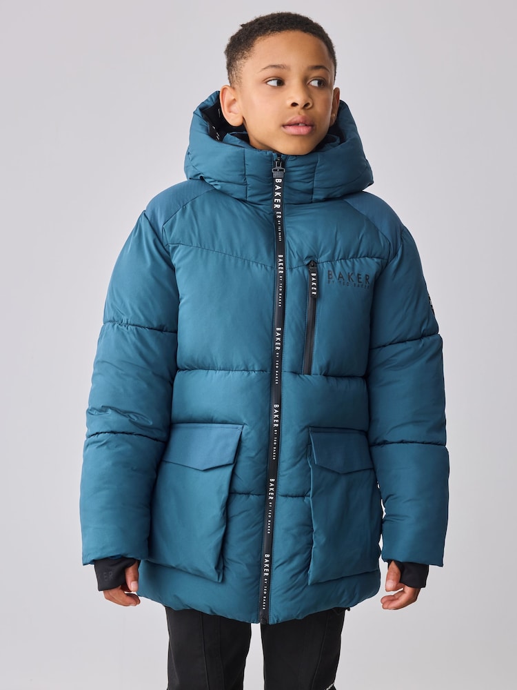 Moder nepremočljiv srednje dolg podložen plašč Baker by Ted Baker modra - Slika 1 iz 17 Moder nepremočljiv srednje dolg podložen plašč Baker by Ted Baker modra - Slika 1 iz 17