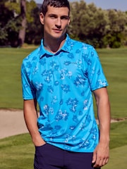 Calvin Klein Golf Cyber Floral Printed Polo Shirt - Image 9 of 16
