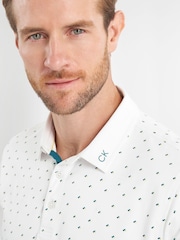 Calvin Klein Golf Riverton White Polo Shirt - Image 3 of 9