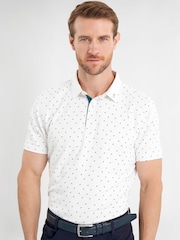 Calvin Klein Golf Riverton White Polo Shirt - Image 4 of 9