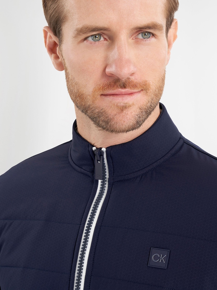 Calvin Klein Golf Blue Atlantic Hybrid Half Zip Sweatshirt - Image 3 of 8