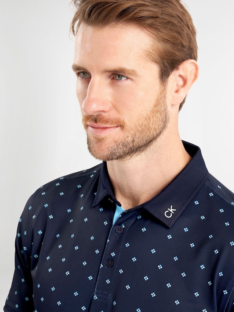 Calvin Klein Golf Blue Riverton Polo Shirt - Image 4 of 7