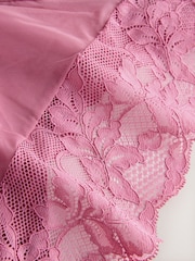 Black Print / Pink High Leg Lace Trim Knickers - Image 12 of 12