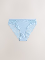 Black Print / Pink High Leg Lace Trim Knickers - Image 9 of 12
