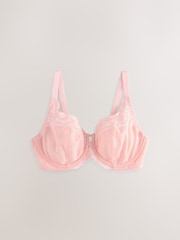 Navy/Pink/Cream DD+ Lace Trim Non Pad Full Cup Underwired Bras 3 Pack - Image 8 of 11