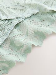 Mint Green Tanga Ultimate Comfort Lace Knickers 2 Pack - Image 8 of 9