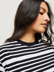Red/Print/Stripe/Ecru Short Sleeve Crew Neck 100% Cotton T-Shirts 4 Pack - Image 6 of 11