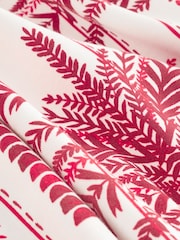 Ecru/Red Palm Print Heavyweight Short Sleeve Crew Neck Maxi T-Shirt Dress - Image 2 of 3