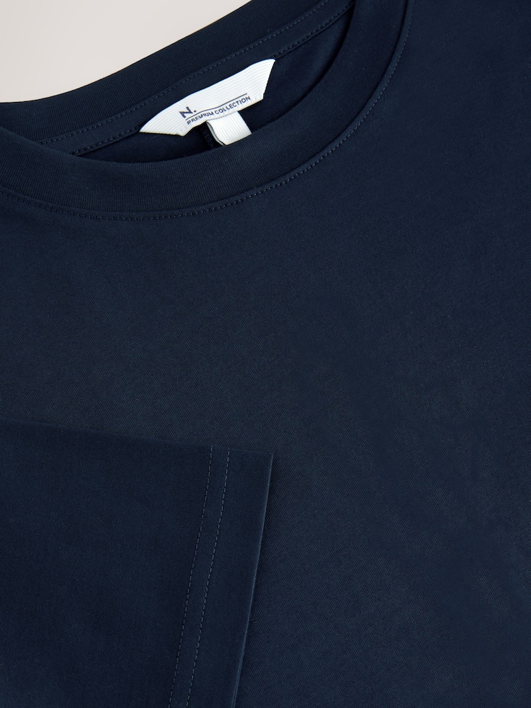 Navy Regular Fit N. Premium Meet and Greet Crew Neck T-Shirt - Image 2 of 3