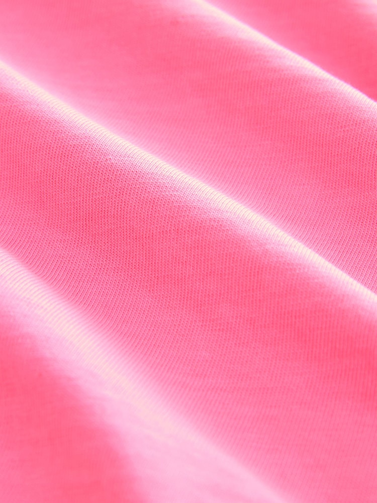 Fluro Pink Oversized Sardine Matchbox Graphic Short Sleeve Crew Neck 100% Cotton T-Shirt - Image 8 of 8
