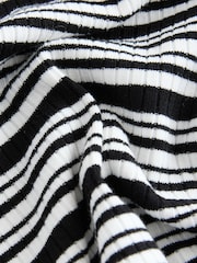 Monochrome Striped Rib Halter Neck Vest - Image 2 of 3