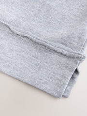 Blue/Grey Shorter Length Raglan Colourblock Short Sleeve Button Henley T-Shirt - Image 4 of 4