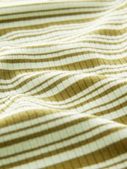 Green/White Striped Rib Halter Neck Vest - Image 2 of 3