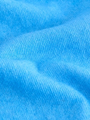 Blue Washed Open Seam Detailing Raglan Short Sleeve Crew Neck T-Shirt - Image 6 of 7