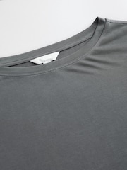 Dark Grey Relaxed Fit Premium Modal Boxy T-Shirt - Image 2 of 3