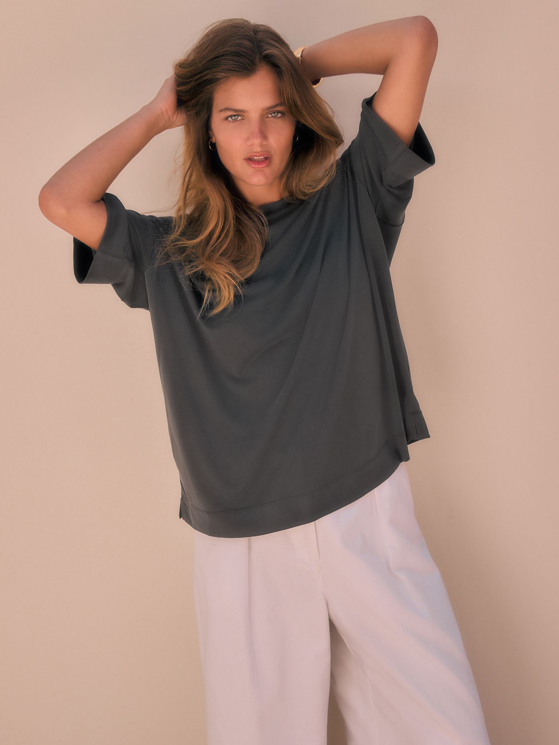 トップス CHALLENGERHEAVYWEIGHT BORDER TEE GRAY Heavyweight High Boxy T-Shirt - Black | 7610 | Next Level