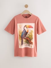 Rust Red Official Guinness License Graphic Short Sleeve 100% Cotton T-Shirt - Image 1 of 3