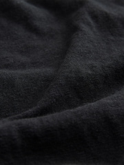 Black Slub Bubble Hem Sleeveless Tank Top - Image 7 of 7