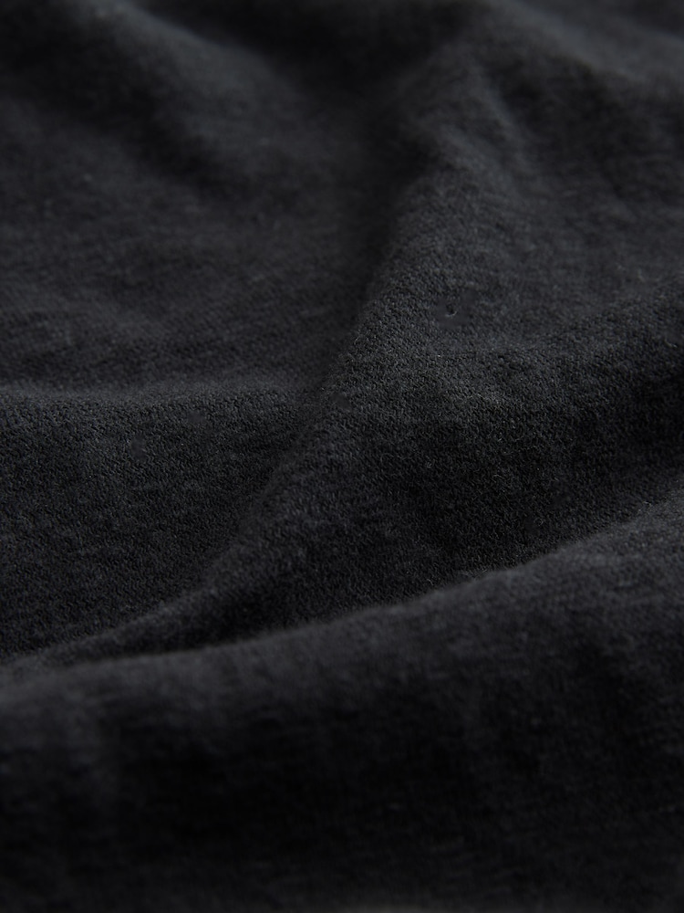 Black Slub Bubble Hem Sleeveless Tank Top - Image 7 of 7 Black Slub Bubble Hem Sleeveless Tank Top - Image 7 of 7