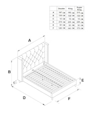 Natural Oyster Soft Velvet Grayson Upholstered Bed Frame - Image 3 of 7