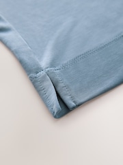 Blue Relaxed Fit Premium Modal Boxy T-Shirt - Image 6 of 7