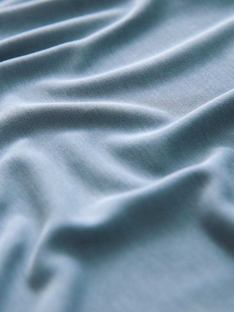 Blue Relaxed Fit Premium Modal Boxy T-Shirt - Image 7 of 7