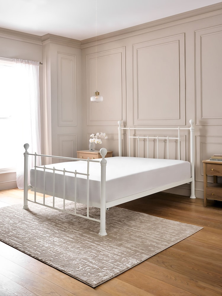 White Leamington Metal Bed Frame - Image 2 of 6