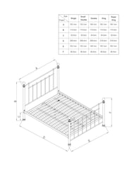 White Leamington Metal Bed Frame - Image 6 of 6