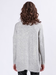 Religion Grey Wild Cardigan In Soft Rock N Roll Yarn - Image 6 of 6